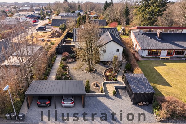 Illustration med carport